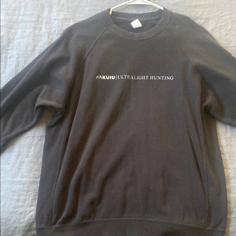 KUIU Black Crewneck Sweater Minimalist Design